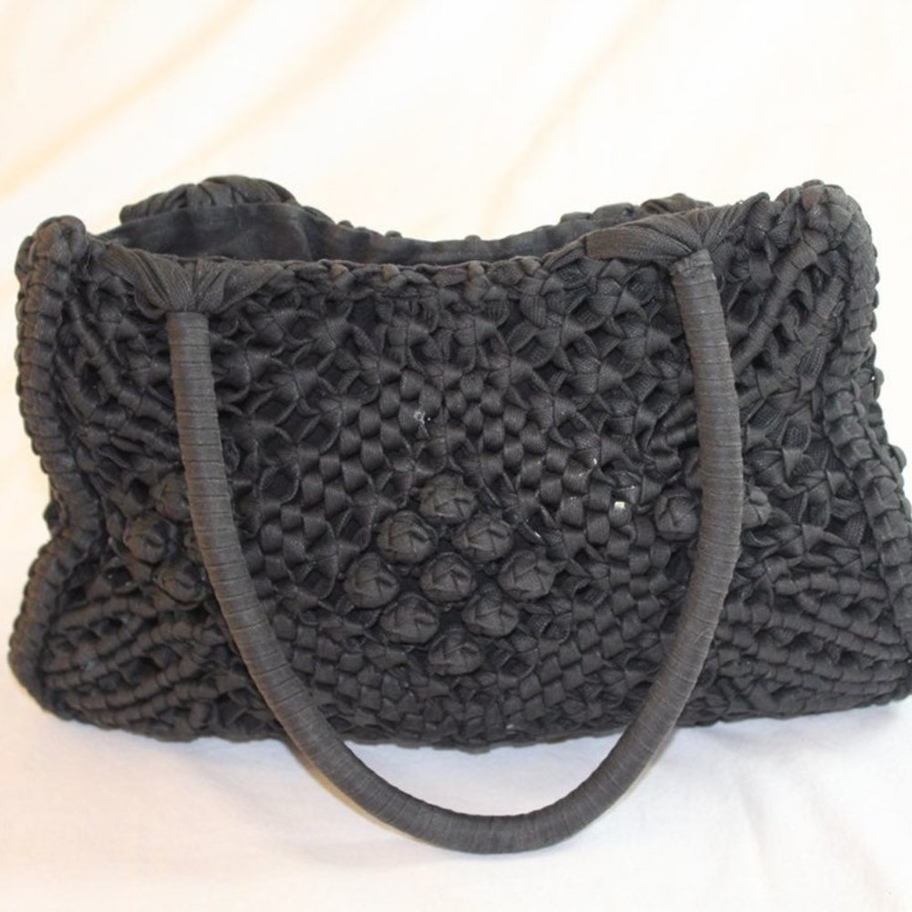 Handmade vintage knot hand bag